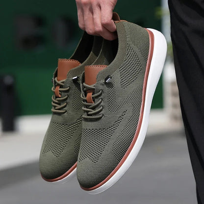 Szewska Sztuka - Urban Classic – Buty ortopedyczne męskie – ultrakonfortowe, oddychające i wodoodporne – zielony